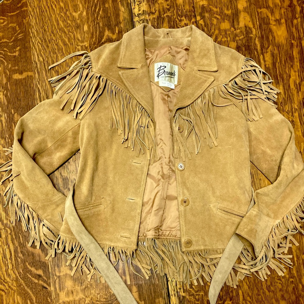 Vintage Leather Fringe Jacket
